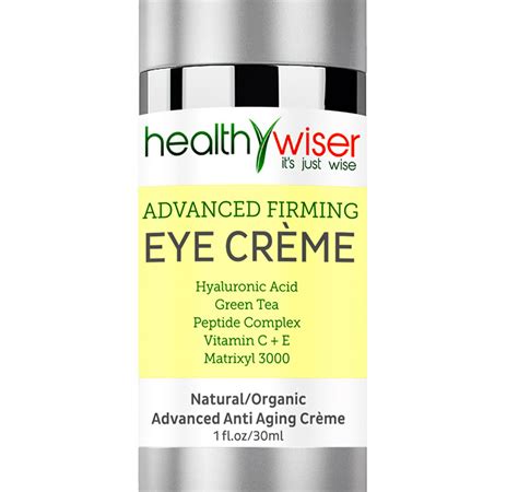 healthywiser advanced firming eye cream natural  organic eye cream  wrinkles dark
