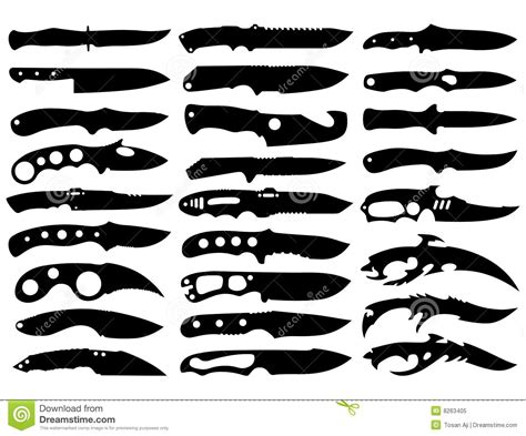 silhouette knife collection knife template knife patterns knife drawing
