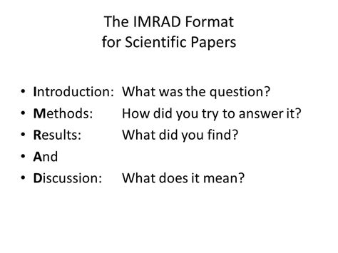 imrad outline outline  imrad format research complianceportal