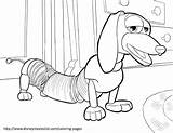 Coloring Toy Story Slinky Dog Pages Getdrawings sketch template