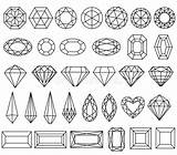 Taglio Gem Graphic Preziosa Pietra Faceting Reeks Gems Gemstones Lisle Draws Vectors sketch template