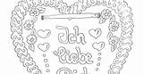 Lebkuchenherz Herz Gingerbread sketch template