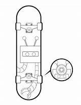 Skateboard Hawk sketch template