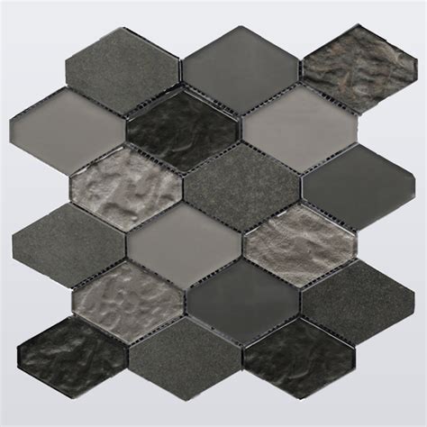 hex spa greyblack marble  agate tile stone