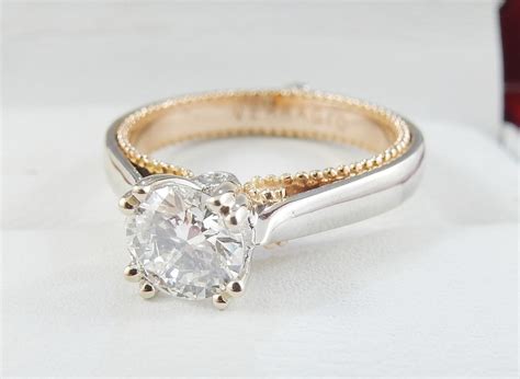 White And Rose Gold 0 7ct Solitaire Engagement Ring Style 4265 Diamondnet