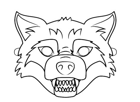 big bad wolf mask coloring pages halloween masks coloring pages
