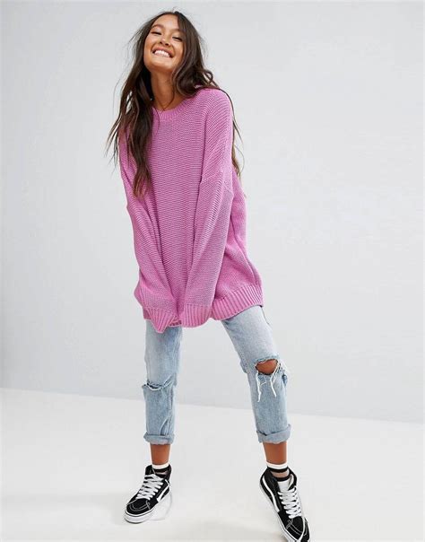 love   asos chunky oversized sweater sweater fashion  outfits