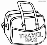 Bag Coloring Pages Travel Watermelon Popular Print Colorings sketch template