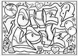 Graffiti Coloring Pages Teenagers Getdrawings sketch template