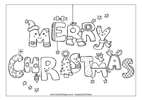merry christmas coloring page allbusinesstemplatescom