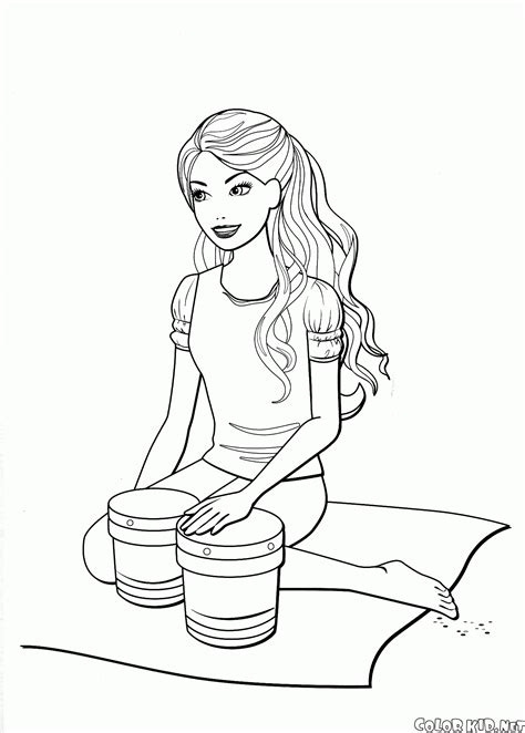 coloring page barbie