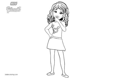 lego friends olivia coloring pages  printable coloring pages