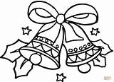 Bells Christmas Coloring Pages Printable Kolorowanki Silhouettes Supercoloring sketch template