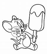 Jerry Tom Coloring Pages Ice Cream Kids Printable sketch template