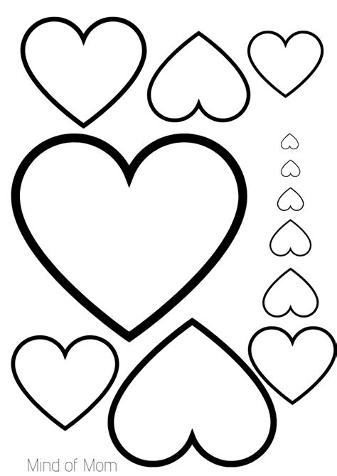 print    sweet   heart templates paper heart