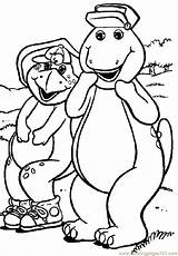 Barney Colouring sketch template