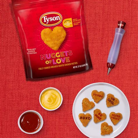 tysons heart shaped chicken nuggets      stores  valentines day
