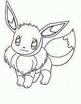 Coloring Pokemon Cute Pages Popular Eevee sketch template