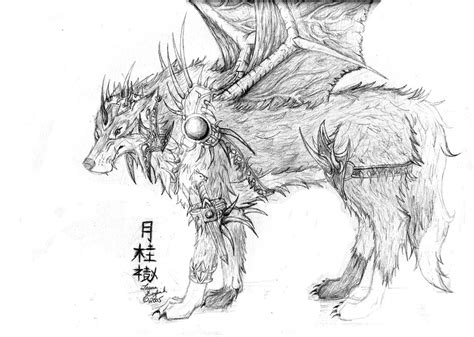 demon wolf coloring coloring pages