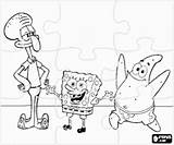 Spongebob Bob Esponja Rompecabeza Puzzles Colorear Freunde Zeichentrickfiguren Rompicapo Amici Gli sketch template