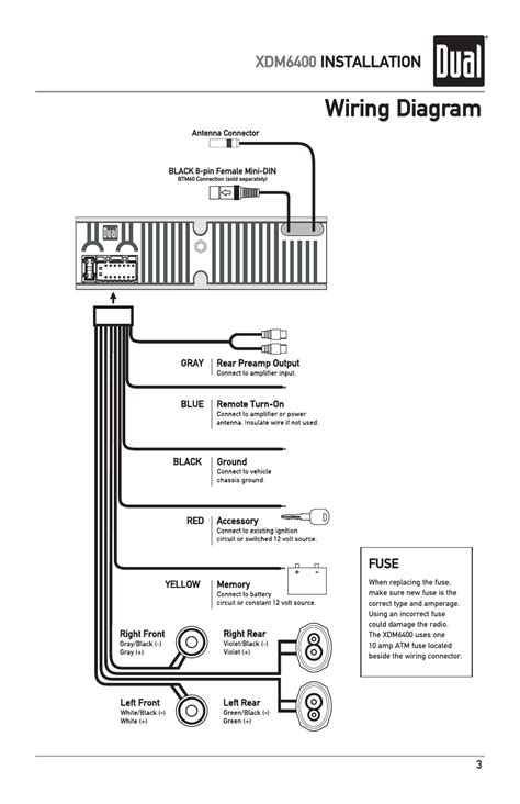 wiring diagram xdm installation dual electronics xdm user manual page