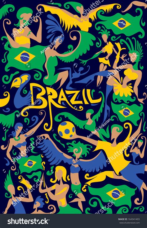 Brazil Carnival Stock Vector Illustration 164341403