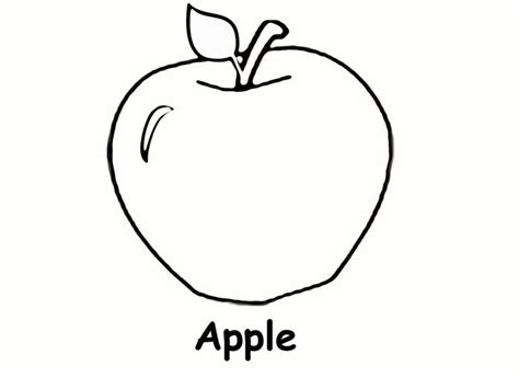 freecoloringbookpages  printable apple coloring pages  kids