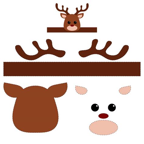 printable reindeer antler template     printablee