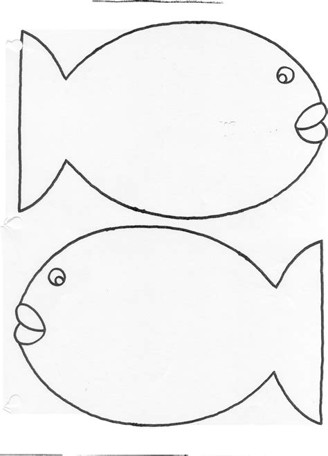 rainbow fish template coloring home