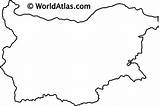 Bulgaria Map Outline Maps Coloring Atlas Blank sketch template
