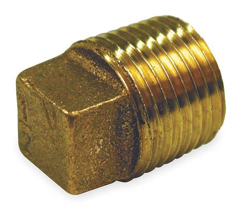 grainger approved red brass solid plug mnpt   pipe size  ea vfpvfp grainger