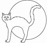 Coloring Cat Halloween Pages Moon Cats Drawing Linear Colour Color Kitty Print Getcolorings Printable Clipart Getdrawings Library Happy Popular Adults sketch template
