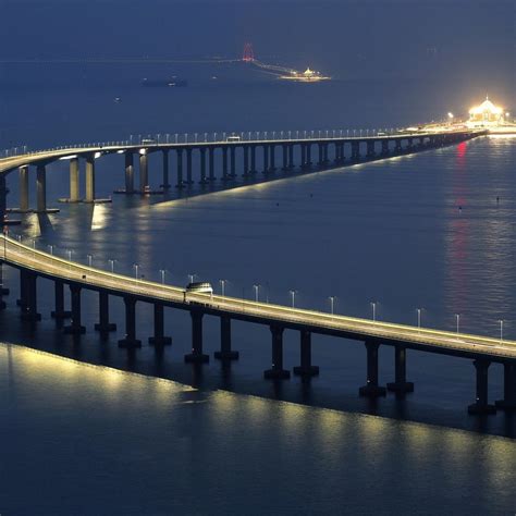 hong kong zhuhai macau bridge  worlds longest sea crossing