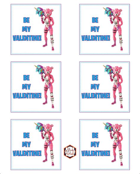 printable fortnite valentines card mandys party printables