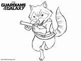 Rocket Pages Coloring Raccoon Galaxy Guardians Printable Kids Adults Print sketch template