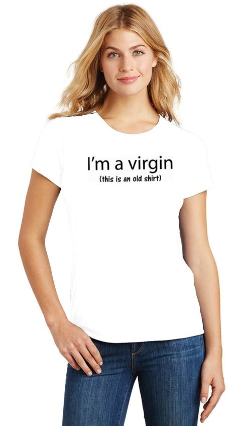 ladies i m a virgin this is an old shirt funny shirt tri blend tee