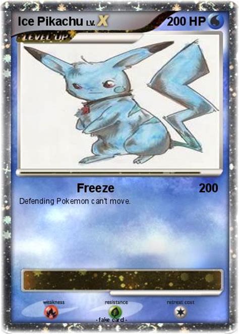 Pokémon Ice Pikachu 3 3 Freeze My Pokemon Card