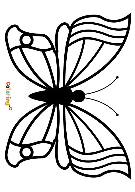 easy butterfly coloring pages  preschoolers ideas