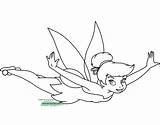 Fairies Disney Coloring Pages Tinker Bell Flying Printable Book Disneyclips Colorin Face Funstuff sketch template