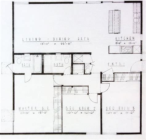 basic floor plan   alexander mid century tract homes
