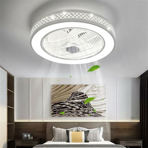 ceiling fan  lights  modern semi flush mount enclosed  profile fan chandelier