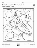 Color Pelican Numbers Hidden Printable Pattern Worksheets Puzzles Recognition Childrens Claymaze sketch template
