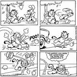 Garfield Comics Comic Strip Strips Printable Coloring Funny Popular Reading sketch template