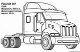 Coloring Truck Pages Trucks Peterbilt Semi Sheets Big Printable Kids Tough Print Book Rigs Colouring Line Sketchite Custom Books Freightliner sketch template