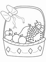 Coloring Pages Fruit Basket Fruits Getcolorings Getdrawings Print sketch template