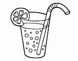 Copo Refresco Vaso Bicchiere Refrigerante Refresc Bebidas Coloringcrew Stampare Dibuix Bibite sketch template