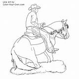 Coloring Quarter Reining Horses Qh Sketch sketch template