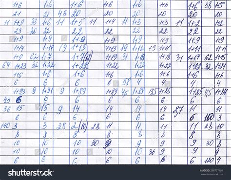 handwritten spreadsheet images stock  vectors shutterstock