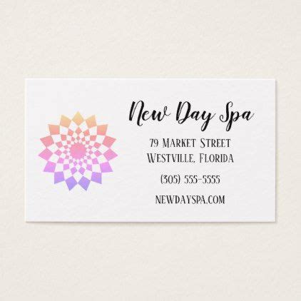business card   words  day spa  black  pink