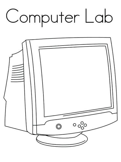 coloring pages computer technology  doesnt   computer
